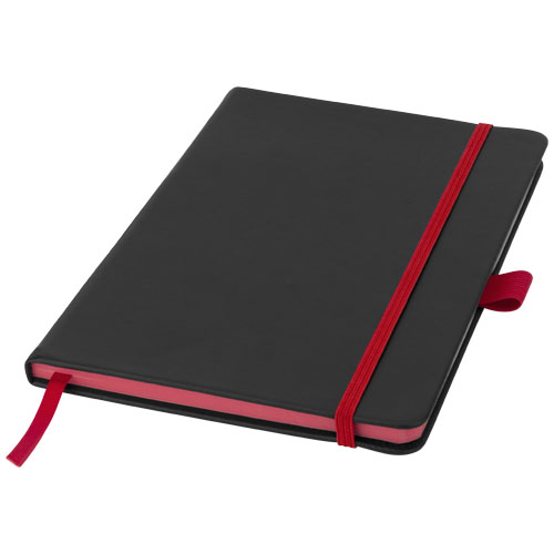 Carnet de notes A5 publicitaire - Color Edge noir / Rouge